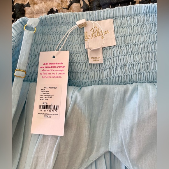 Lilly Pulitzer Aviary Embroidered Blue Maxi dress size 2 NWT - Picture 6 of 6